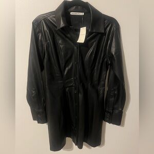 NWT - Abercrombie Vegan Leather Shirt Dress